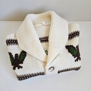 Vintage 70s Caldwell Cowichan Style Cardigan/Sweater, Thunderbird Design